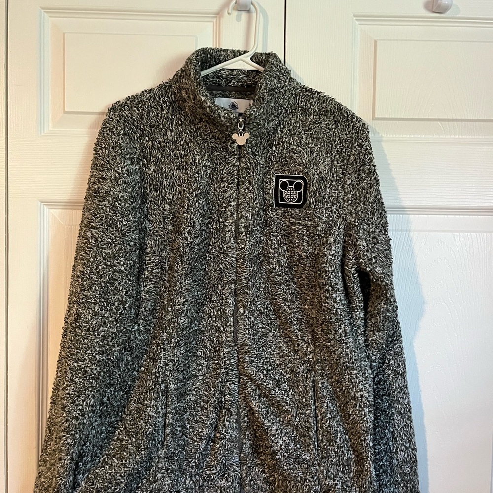 Gray Fleece Zip-Up Jacket